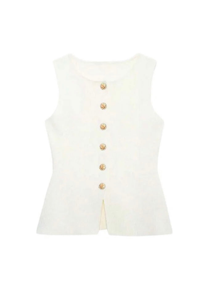 Chérie Knit Button Top