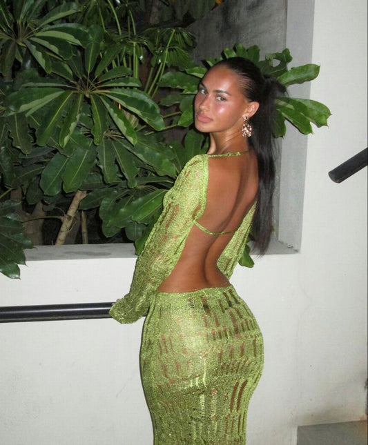 Olive Allure Maxikleid