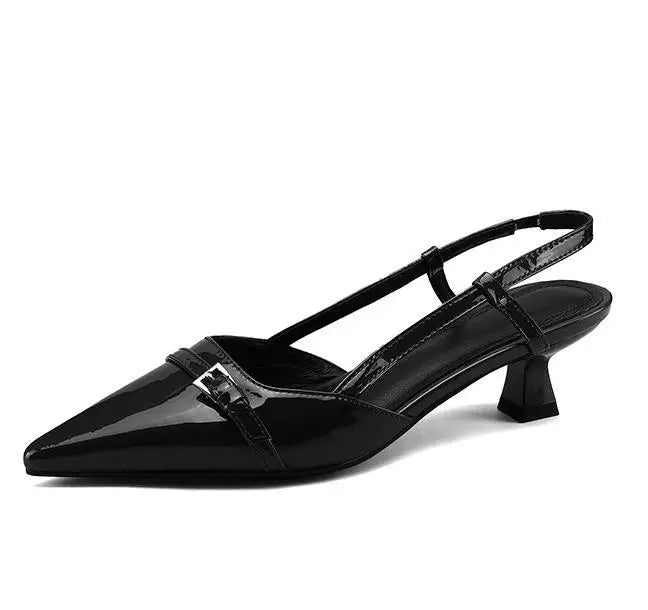 Midnight Luxe  - Glossy Pumps
