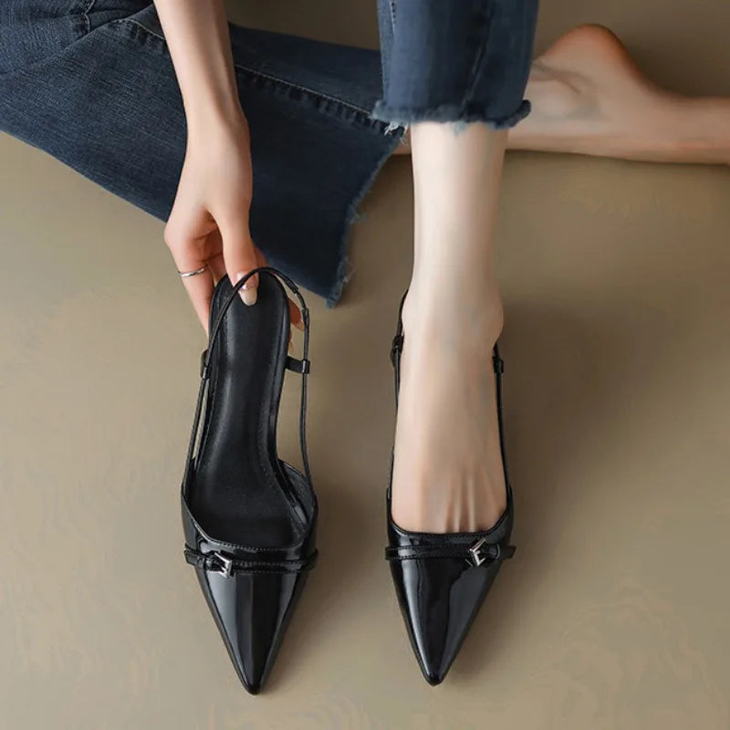 Midnight Luxe  - Glossy Pumps