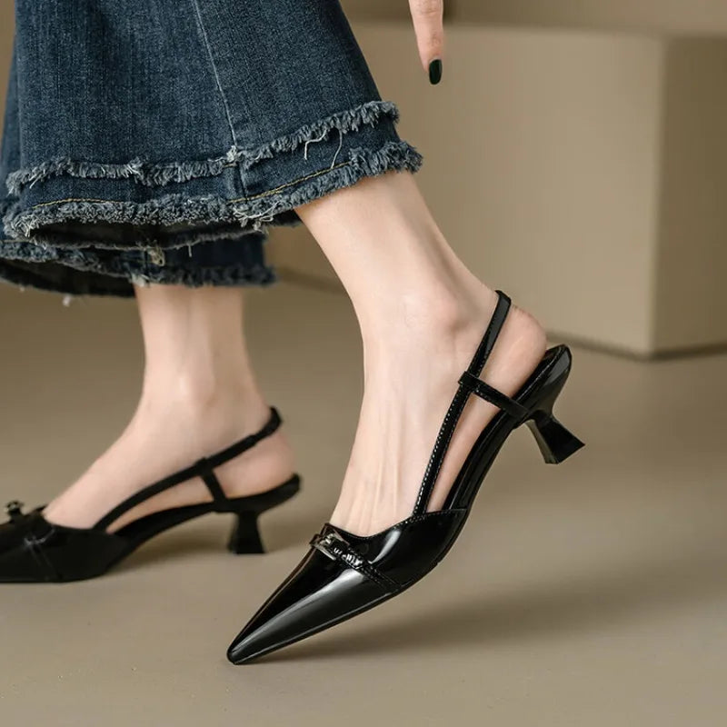 Midnight Luxe  - Glossy Pumps